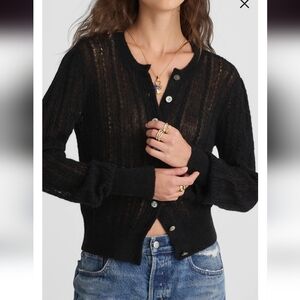 Madewell Pointelle Stitch Alpaca Blend Cardigan
